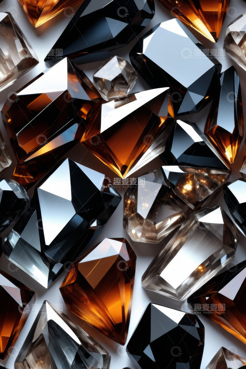 高清大图下载【趣麦麦图】多色宝石晶体特写