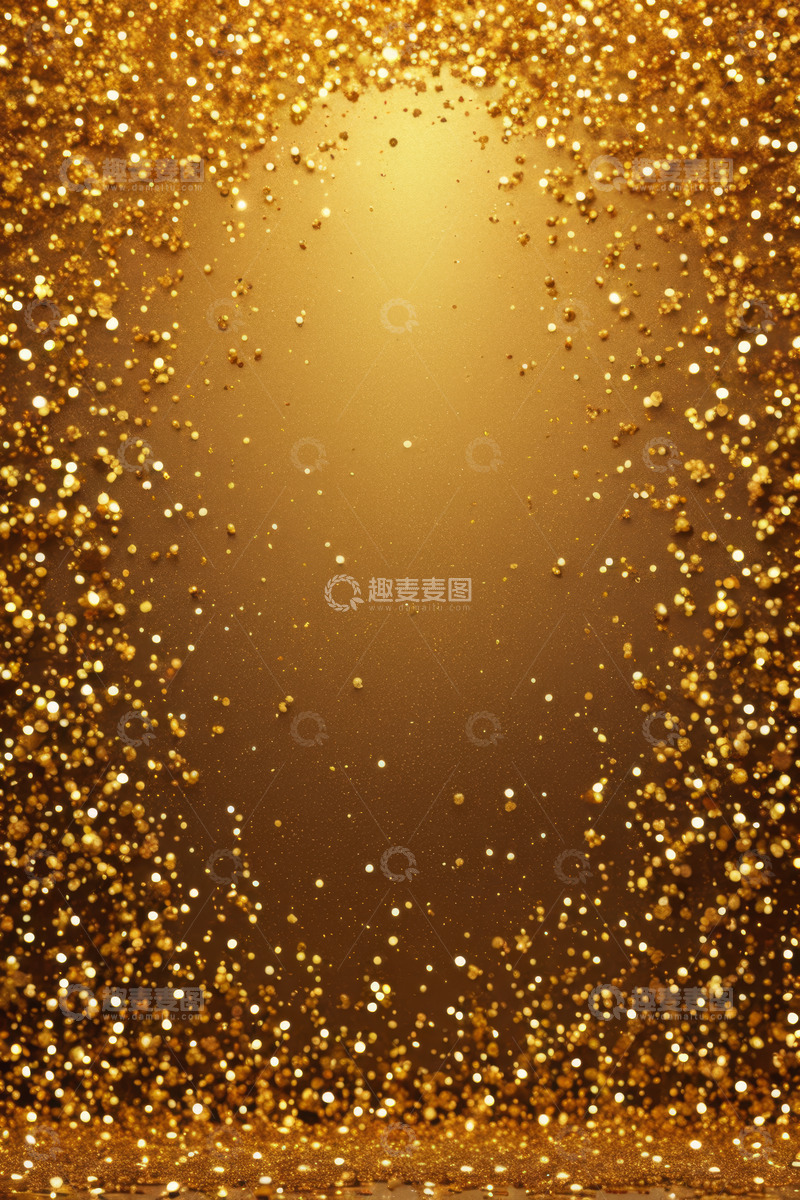高清大图下载【趣麦麦图】金色粒子发光背景素材