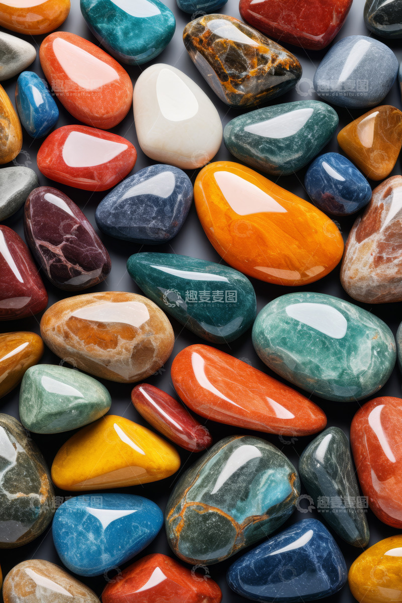 高清大图下载【趣麦麦图】多彩鹅卵石特写