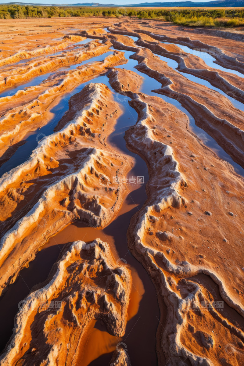 高清大图下载【趣麦麦图】户外彩色地貌与积水景观