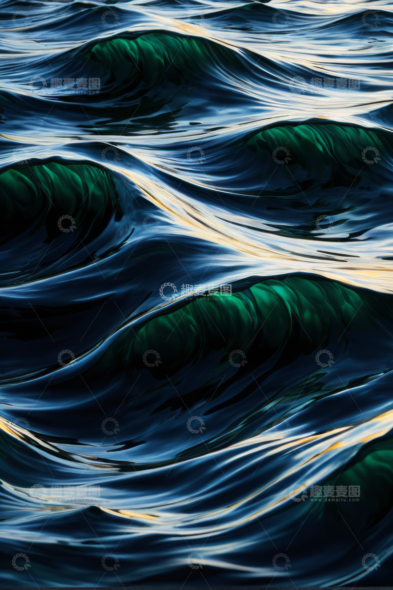 高清大图下载【趣麦麦图】蓝色动态水波纹理画面
