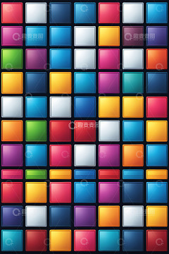 多彩方形图案背景素材