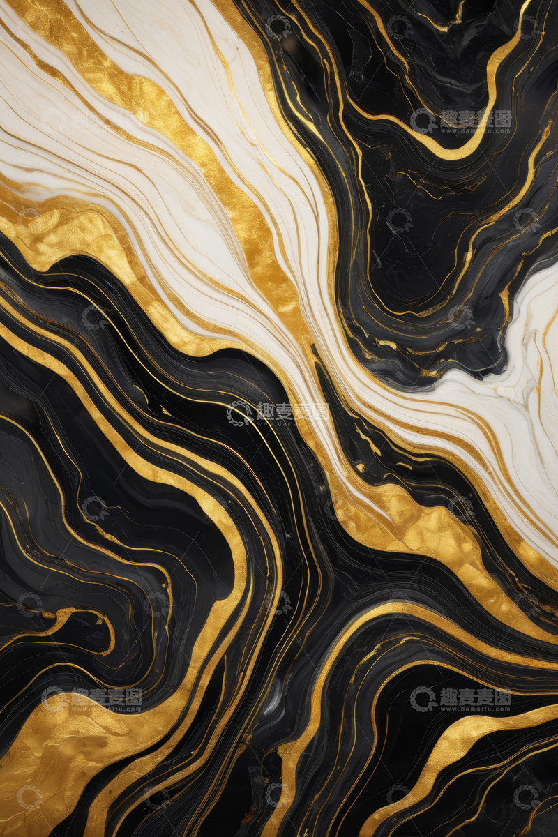 高清大图下载【趣麦麦图】黑金大理石纹理背景图案