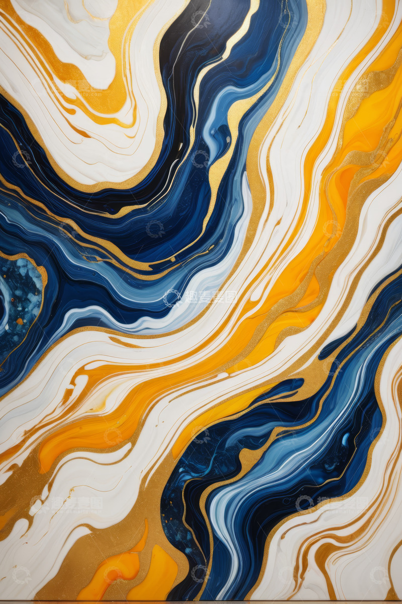 高清大图下载【趣麦麦图】流体艺术抽象图案背景