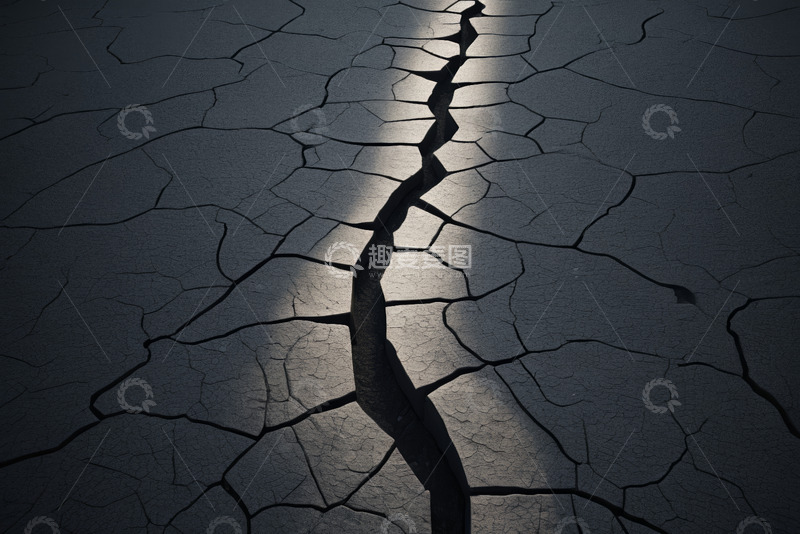高清大图下载【趣麦麦图】干裂地面纹理特写