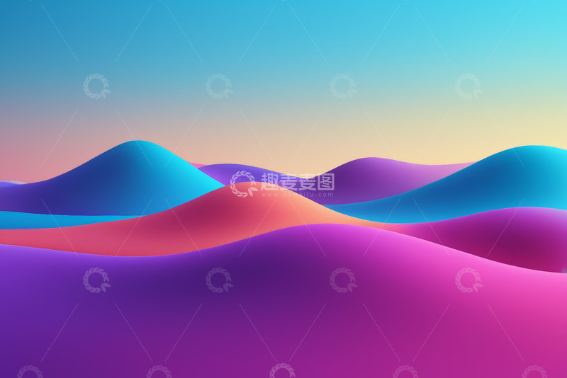 高清大图下载【趣麦麦图】抽象流体渐变背景