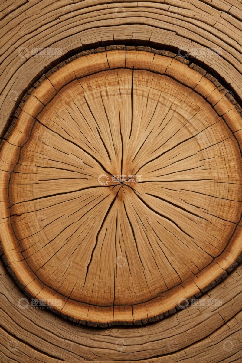 高清大图下载【趣麦麦图】树干横截面纹理特写