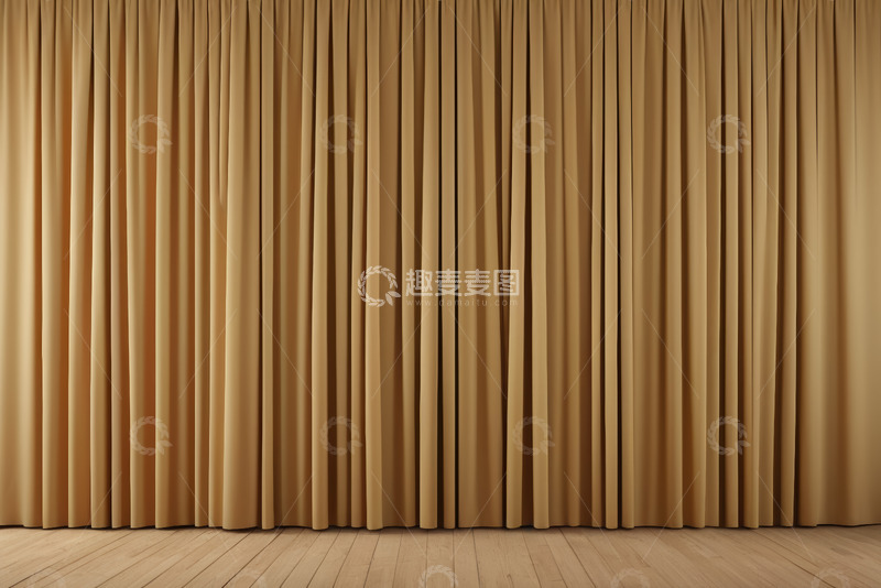 高清大图下载【趣麦麦图】棕色窗帘背景场景