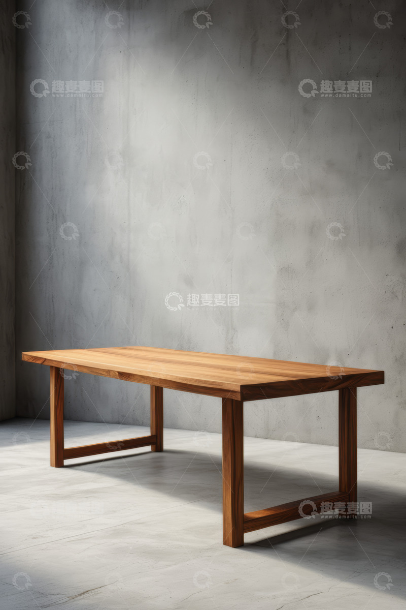 高清大图下载【趣麦麦图】现代简约木质桌子室内展示