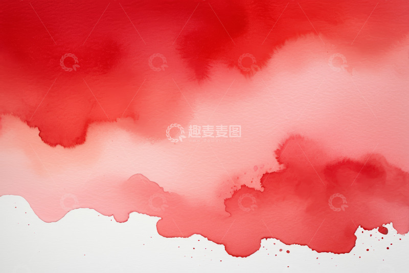 高清大图下载【趣麦麦图】红色抽象水彩背景素材