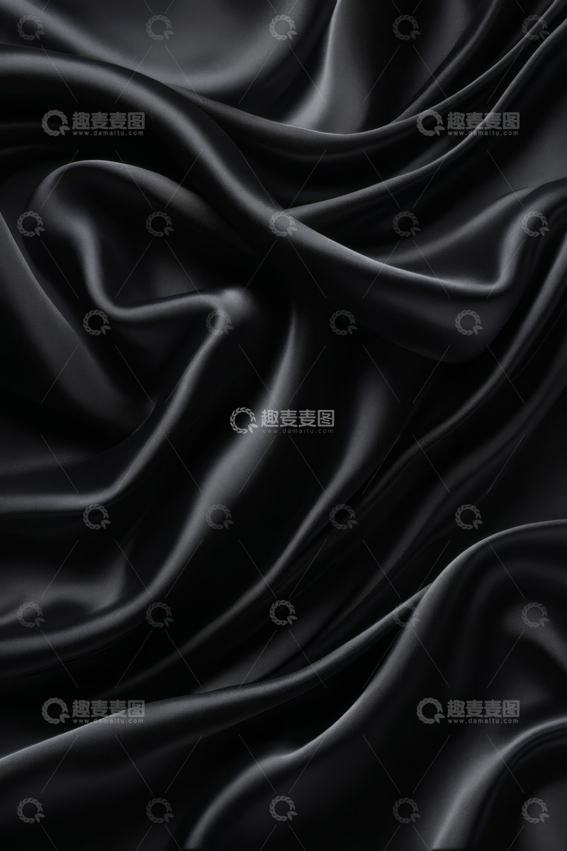 高清大图下载【趣麦麦图】黑色丝绸质感背景