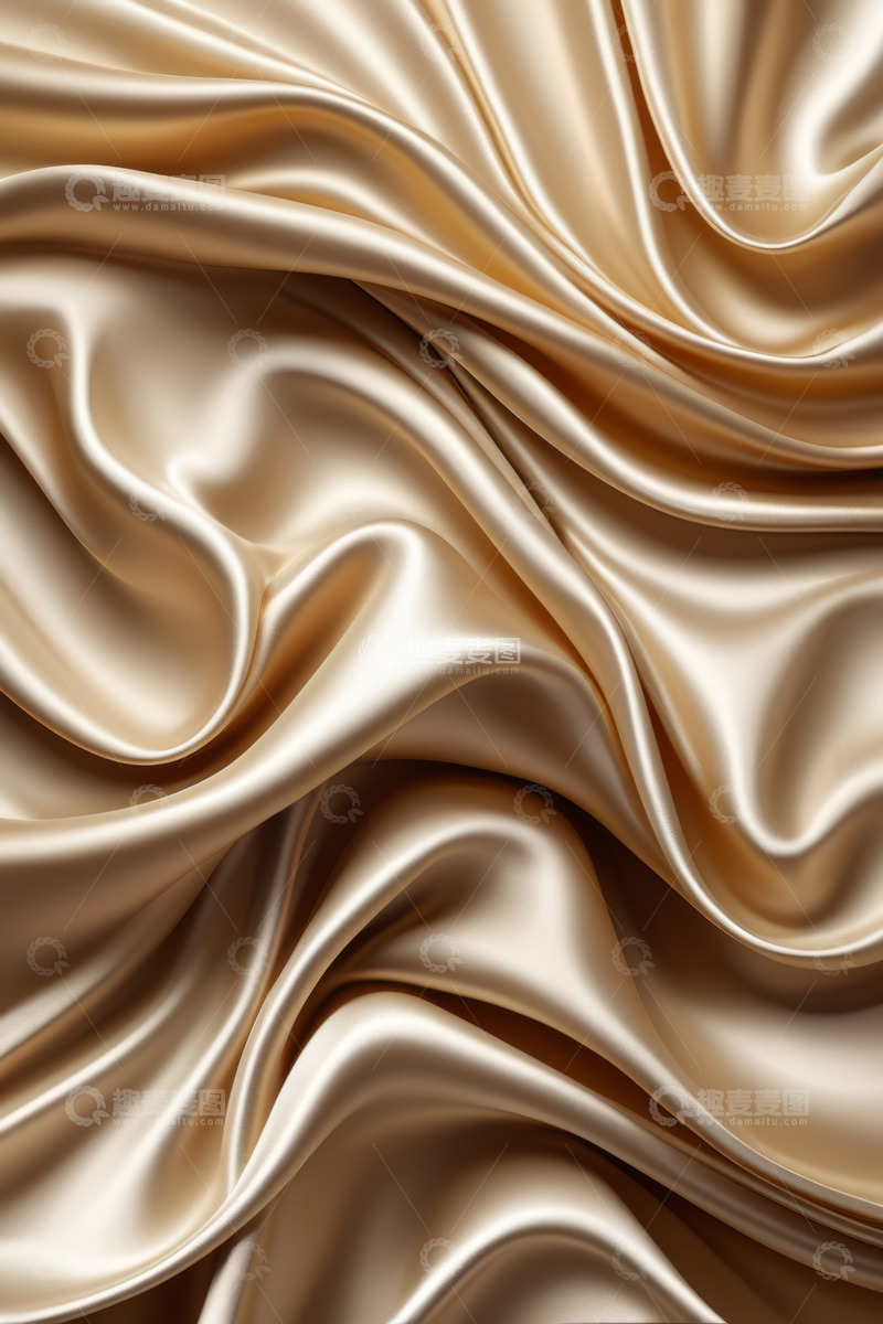 高清大图下载【趣麦麦图】金色丝绸纹理背景
