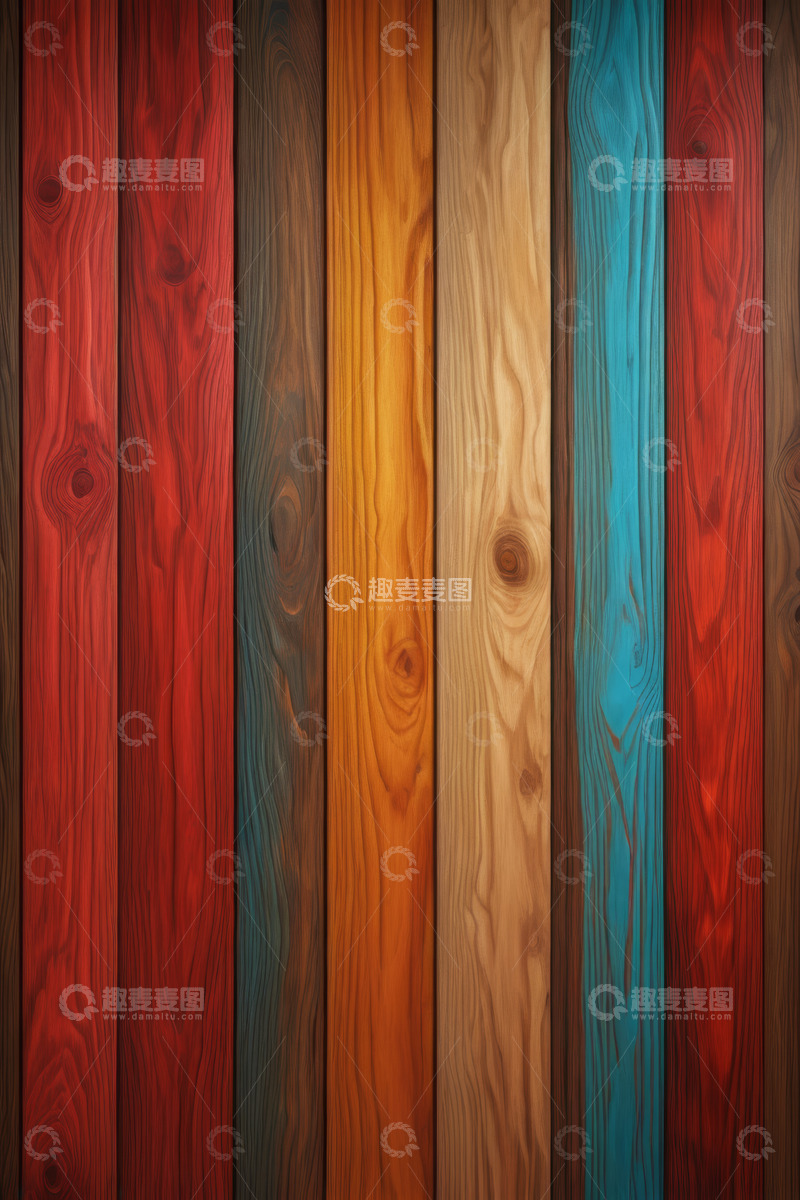 高清大图下载【趣麦麦图】多彩木纹背景纹理素材