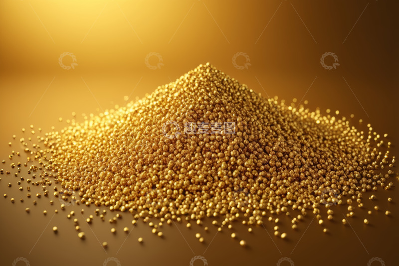 高清大图下载【趣麦麦图】金色小球堆积特写