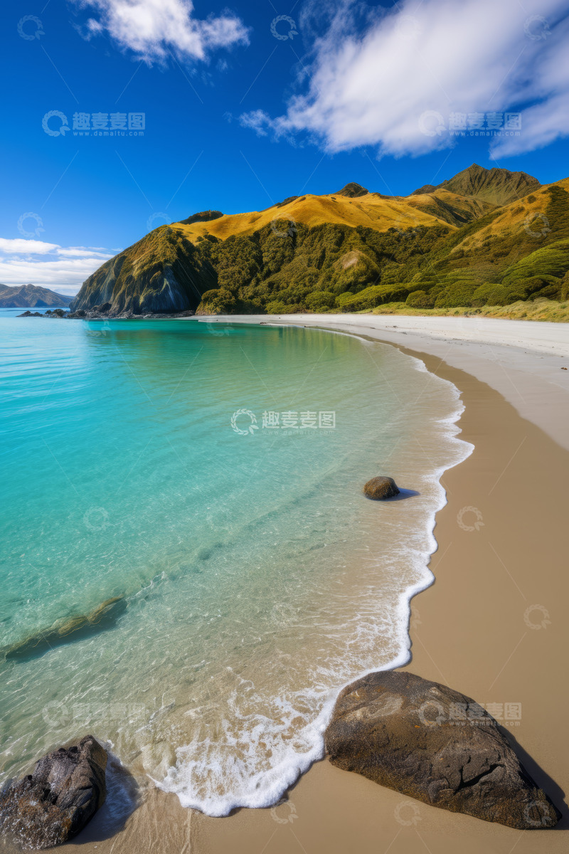 高清大图下载【趣麦麦图】风景优美的海滩与山海景观