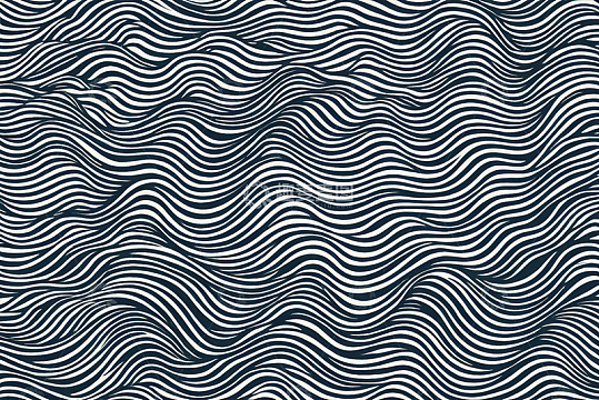 黑白波浪抽象背景图案