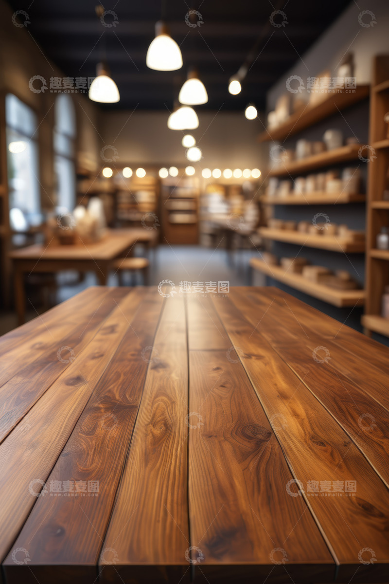 高清大图下载【趣麦麦图】室内木质桌子特写素材