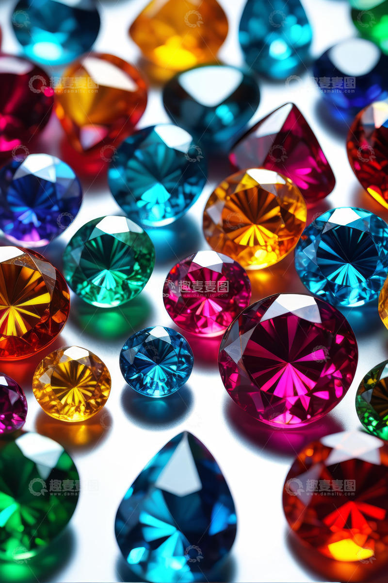 高清大图下载【趣麦麦图】多彩宝石微距特写