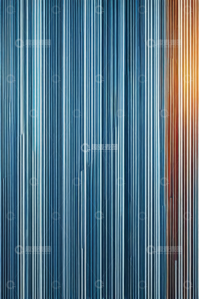 高清大图下载【趣麦麦图】蓝橙渐变竖条纹抽象背景