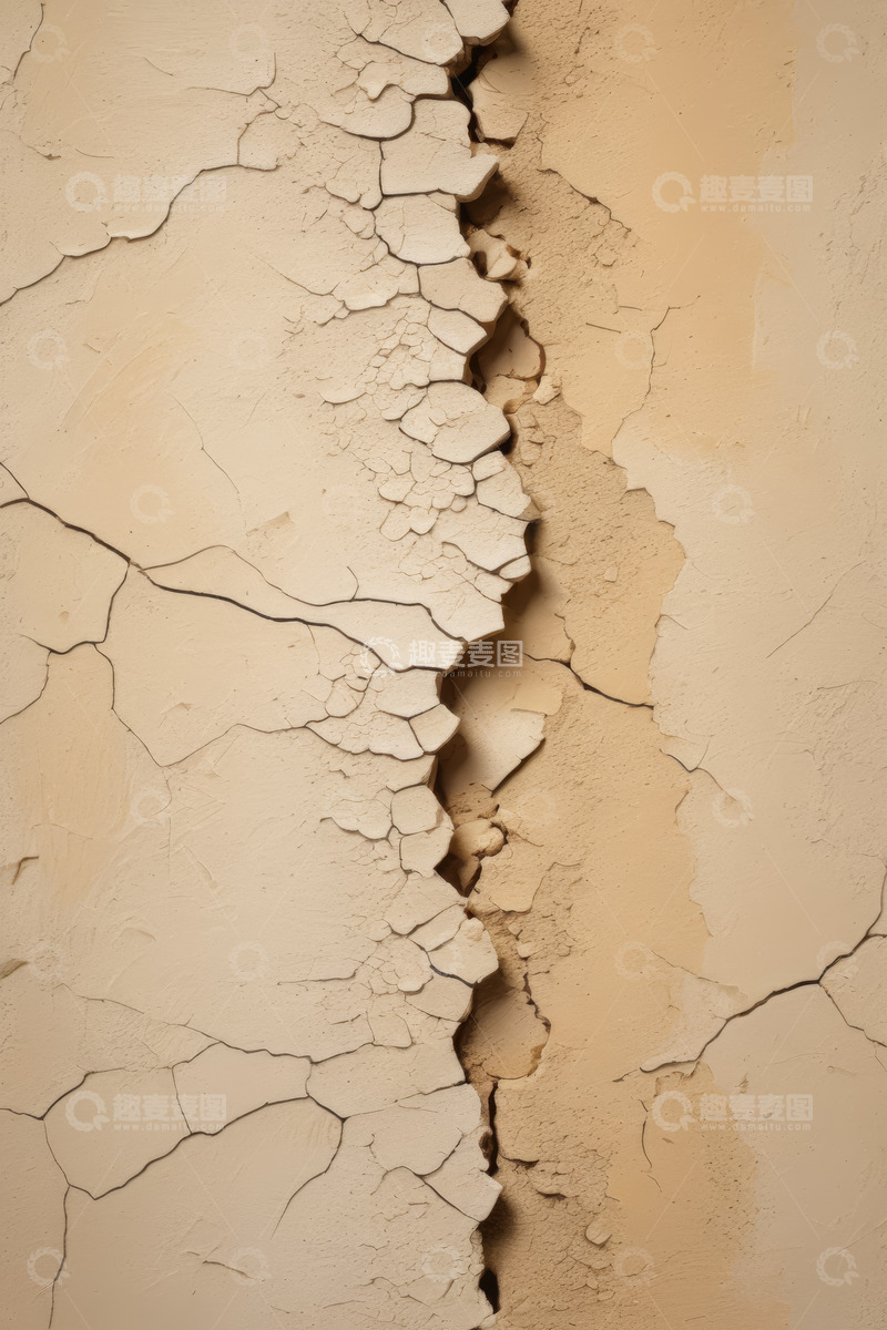 高清大图下载【趣麦麦图】干裂墙面纹理特写