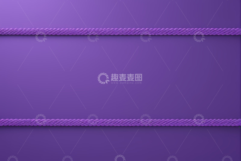 高清大图下载【趣麦麦图】紫色背景带绳索设计素材