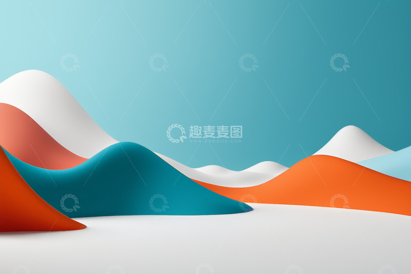 高清大图下载【趣麦麦图】多彩抽象形状背景素材