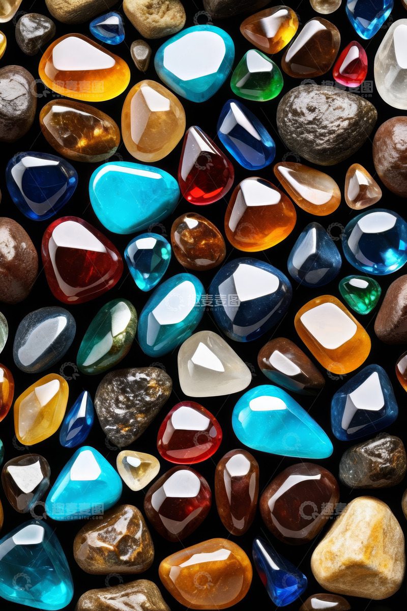 高清大图下载【趣麦麦图】多彩宝石装饰石特写
