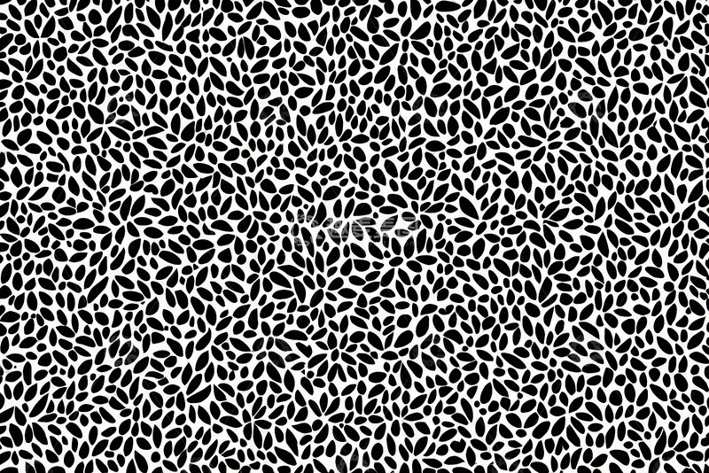 高清大图下载【趣麦麦图】黑白叶形图案背景