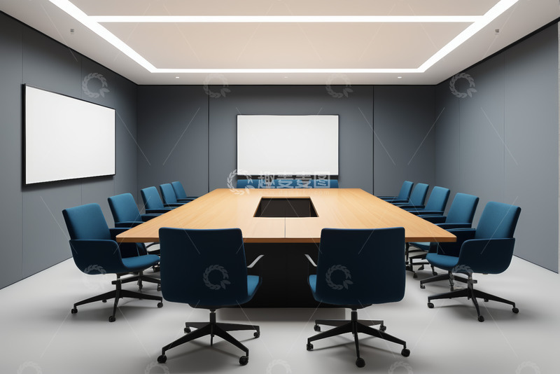 高清大图下载【趣麦麦图】现代风格会议室全景
