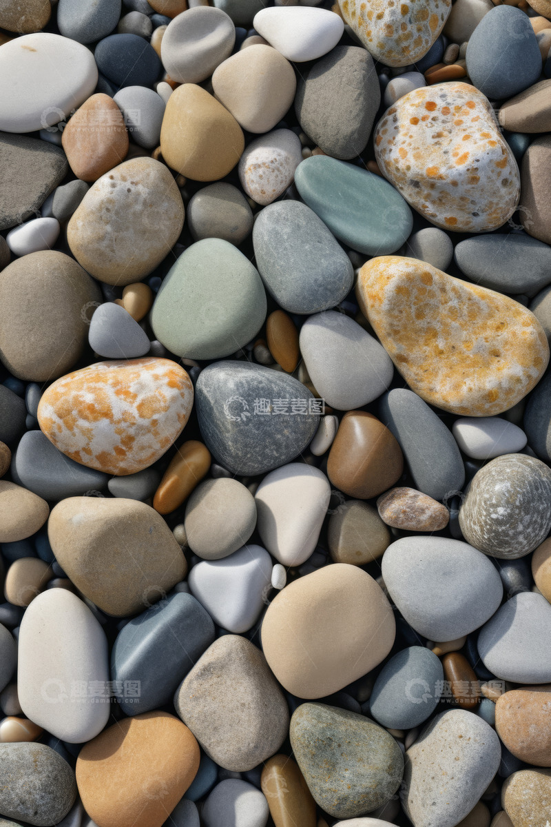高清大图下载【趣麦麦图】多彩鹅卵石特写