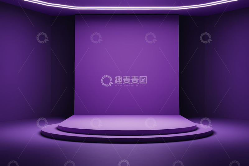 高清大图下载【趣麦麦图】紫色现代风格展示舞台