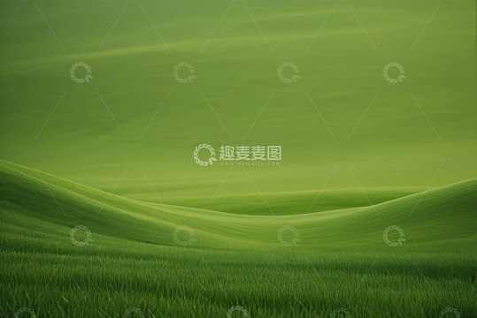 绿色起伏草地自然风光