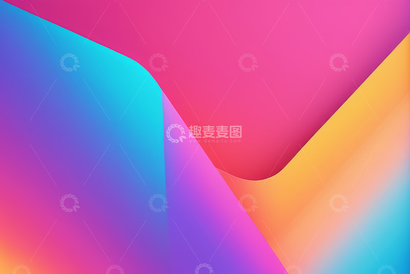 高清大图下载【趣麦麦图】多彩渐变抽象背景素材