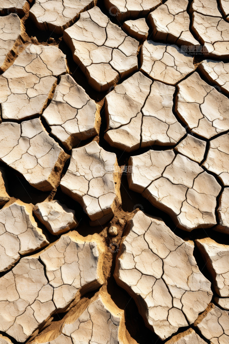 高清大图下载【趣麦麦图】干裂的干旱土地特写