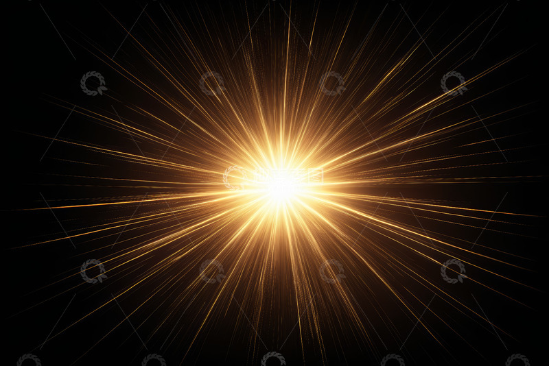 高清大图下载【趣麦麦图】黑色背景金色光芒放射素材