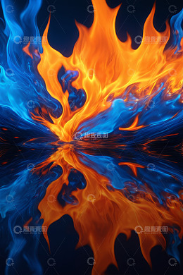 抽象火焰倒影背景素材
