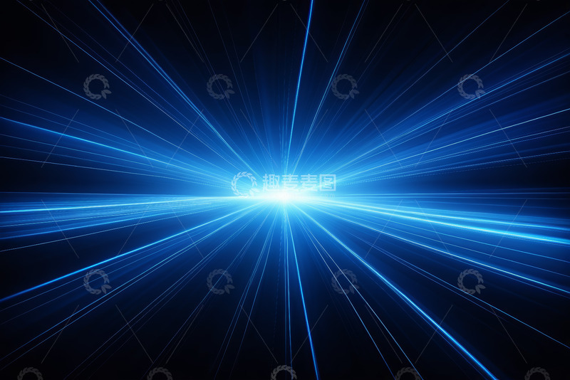 高清大图下载【趣麦麦图】蓝色光线放射背景素材