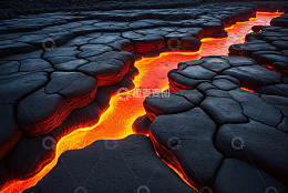 火山熔岩地表景象