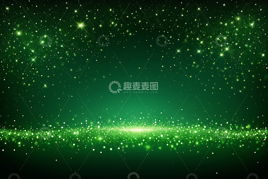 绿色发光粒子背景