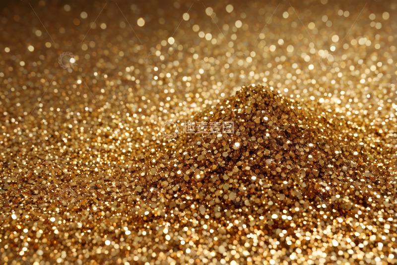 高清大图下载【趣麦麦图】金色闪亮闪光颗粒特写画面