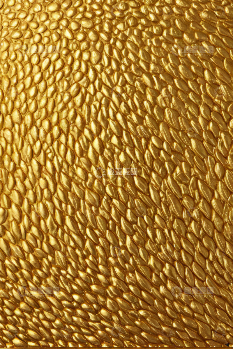 高清大图下载【趣麦麦图】金色鳞片状纹理背景素材