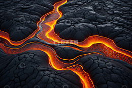 流动的火山熔岩地貌