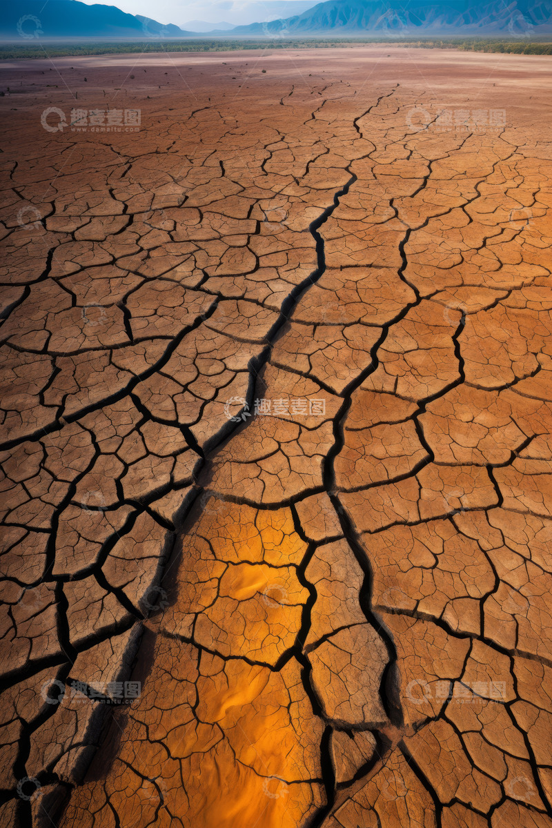高清大图下载【趣麦麦图】干旱龟裂的大地自然风光