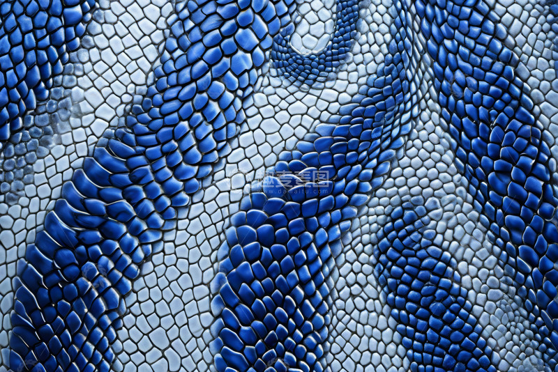高清大图下载【趣麦麦图】蓝白相间蛇皮纹理特写