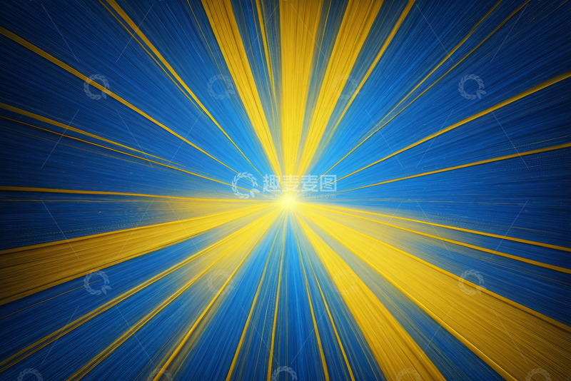 高清大图下载【趣麦麦图】蓝色背景放射状发光光线素材