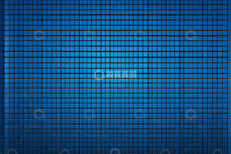 高清大图下载【趣麦麦图】蓝色马赛克瓷砖背景