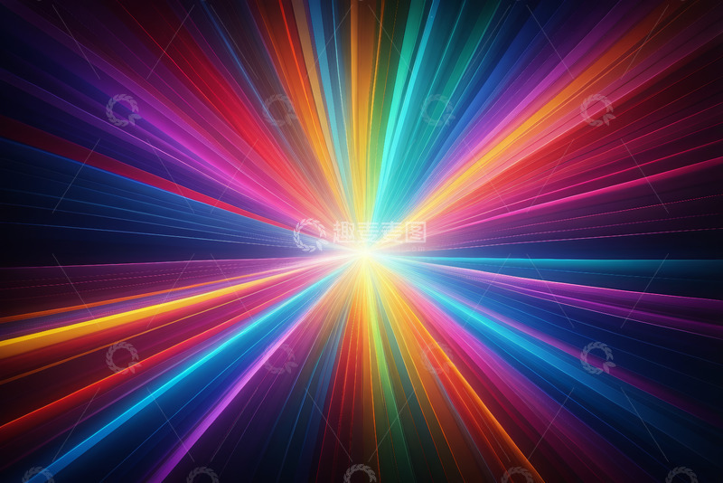高清大图下载【趣麦麦图】彩色放射状光线背景