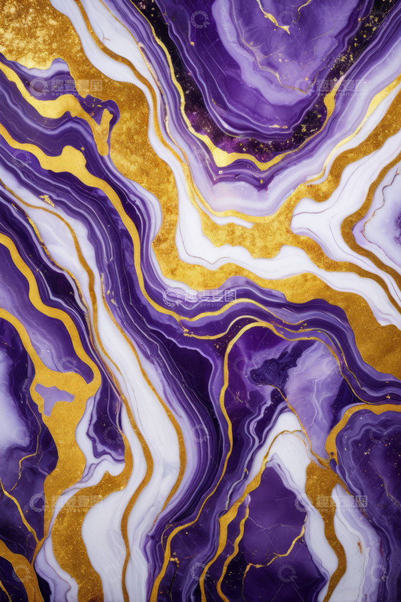 高清大图下载【趣麦麦图】紫色金色纹理艺术背景素材