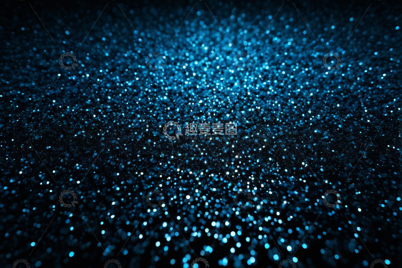 高清大图下载【趣麦麦图】蓝色发光粒子抽象背景