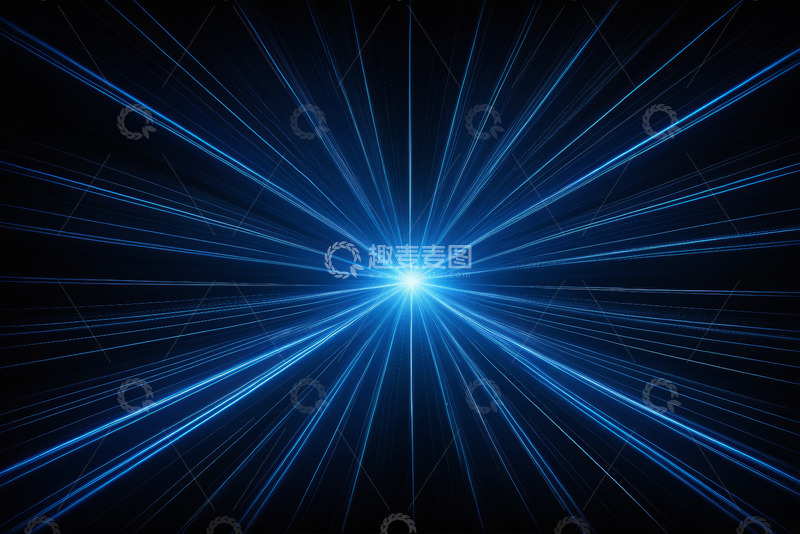 高清大图下载【趣麦麦图】蓝色放射状光线背景素材